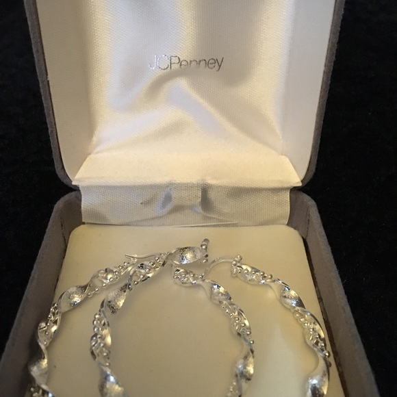 jcpenney Jewelry 925 Sterling Silver Hoops Earrings 2inch Poshmark